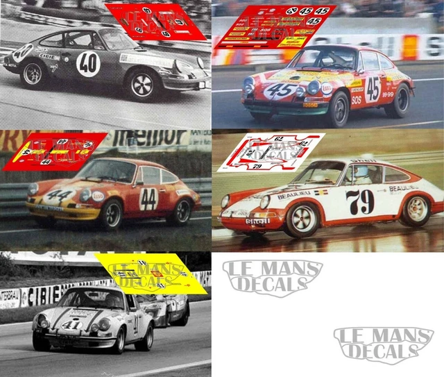 Decals Porsche 911 S Le Mans Test 1971 64 1:32 1:43 1:24 1:18 slot