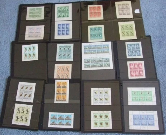 NEW ZEALAND #B52a//B117a MNH F-VF 1962-1983 COLLECTION 38 DIFFERENT MINI-SHEETS