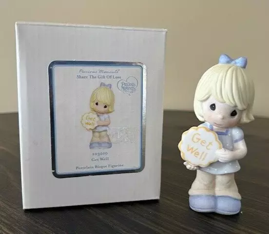 2010 Precious Moments Get Well Soon Porcelain Bisque Figurine #103010
