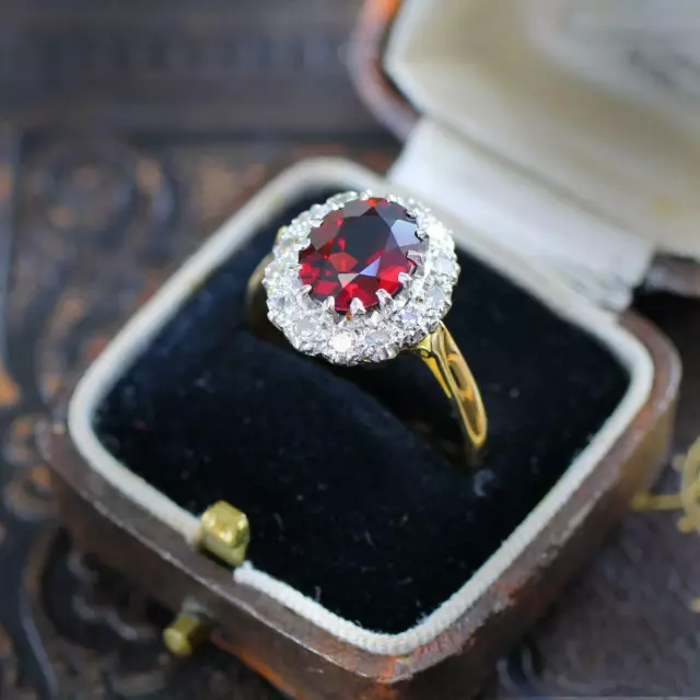 Art Deco Hearts and Clovers Yellow Gold Vintage Almandine Garnet Solitaire  Engagement Ring — Antique Jewelry Mall