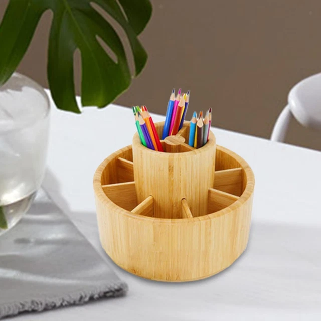 360 Degree Rotatable Pencil Holder Desk Organizer for Office Table Classroom