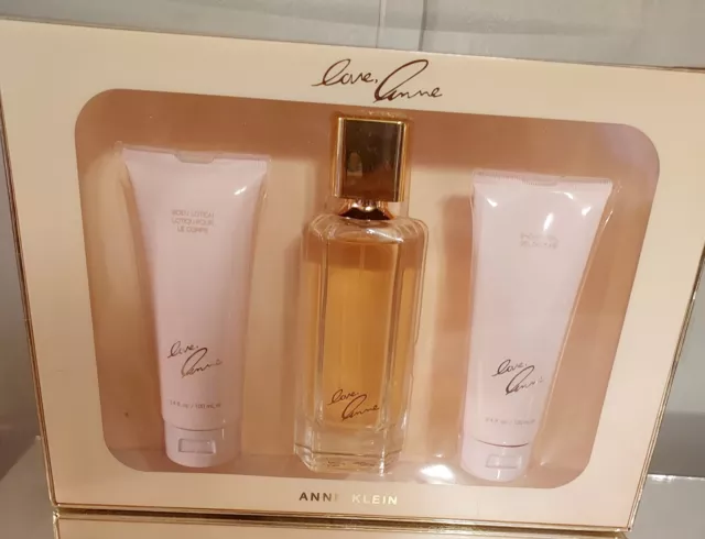 Anne Klein Love Anne Boxed Gift Set 3.4 oz Eau de Parfum Spray Lotion Shower Gel 2