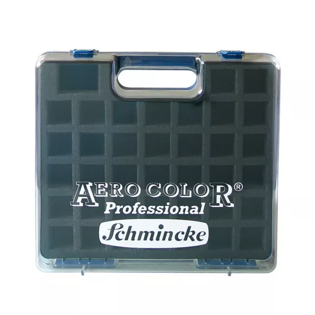 Schmincke Airbrushfarben Kunststoff Leer-Koffer blau  81 936 097 Airbrush