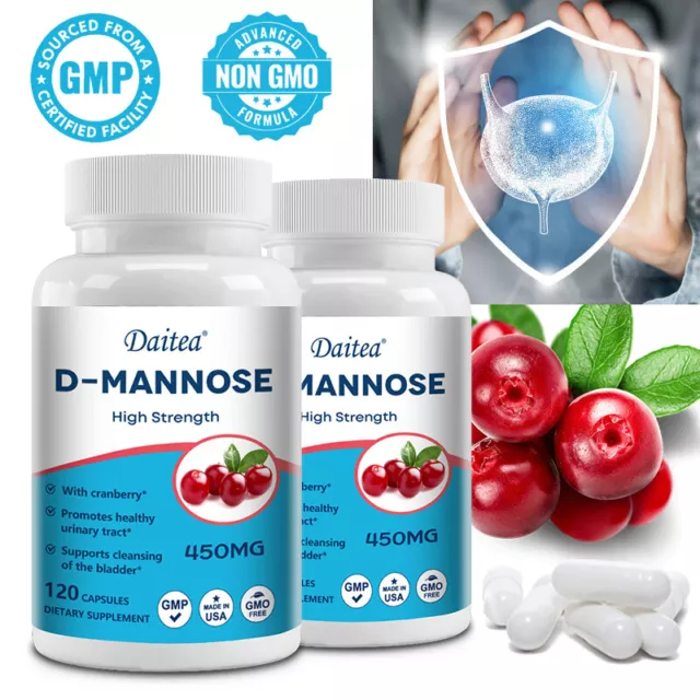 D MANNOSE 1000mg Per Serving Vegan Capsules Best Dmannose Capsules 100% Clean