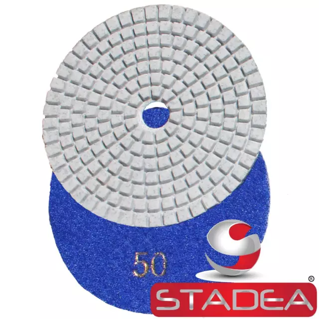 Diamond Polishing Pads 4" Wet/Dry 50 Pcs SET Granite Tile Marble Concrete Stone