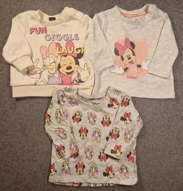 Disney Baby Girl Minnie Mouse top Bundle 0-3 Months Jumper T-shirt (M17)