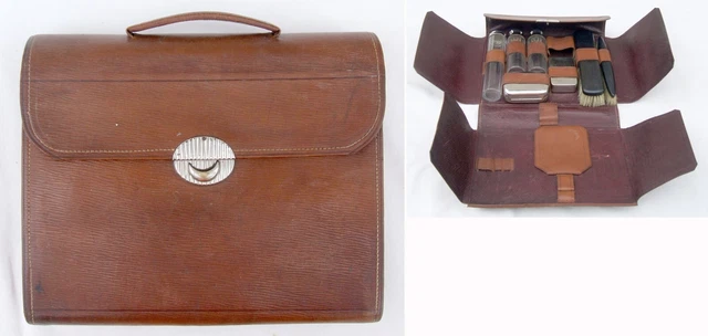 Trousse De Toilette Vintage Ancienne - Accessoire Rétro De Voyage Occasion, Fabrication Française