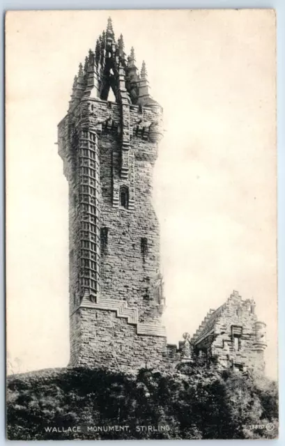 Postcard Wallace Monument Stirling Scotland