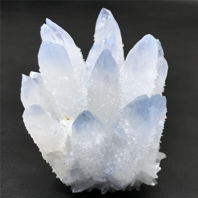 360G New Find blue Phantom Quartz Crystal Cluster Mineral Specimen Healing