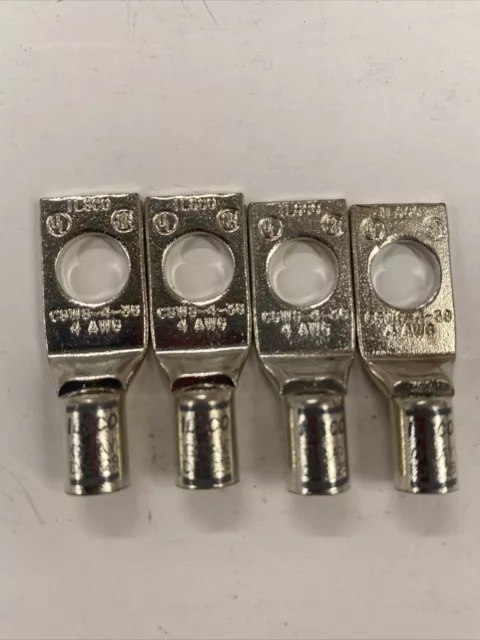 Lot Of 4. ILSCO CSWS-4-38 Compression Lugs, 1-hole