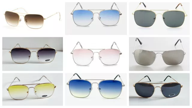 Occhiali Da Sole Uomo Donna  Lenti A Goccia Vintage A Specchio Vari Colore