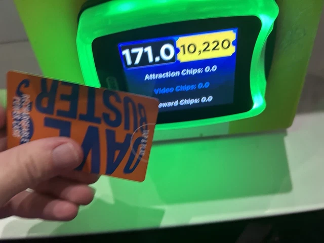 Dave And Busters Power Card 10k Tickets 179 Chips