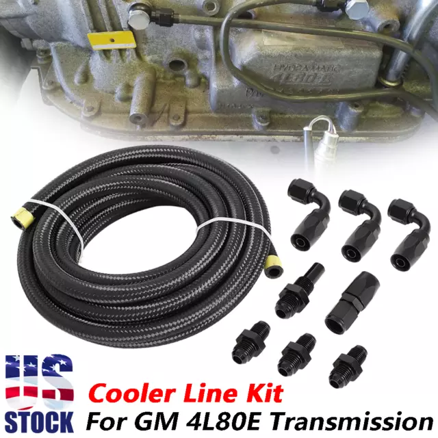For GM 4L80E 6AN Automatic Transmission Cooler Line & Adapter Kit Chevrolet  GMC