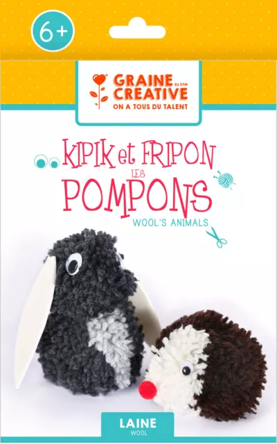 Kit créatif pour enfant Animaux pompons