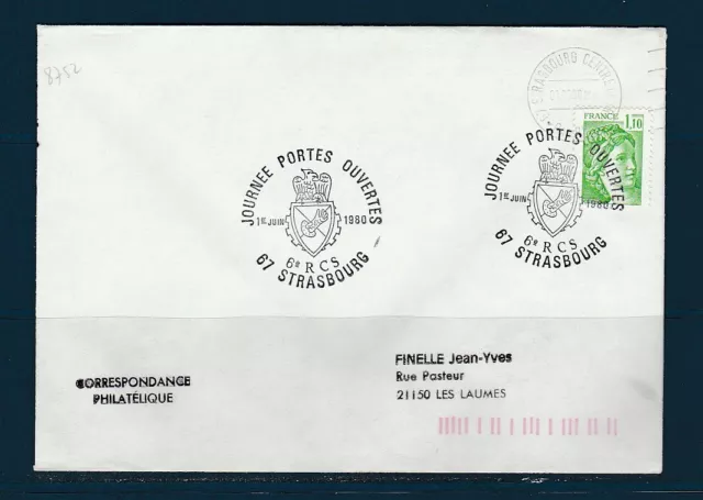 FRd a enveloppe  6e RCS  journée portes ouvertes  67 Strasbourg   1980