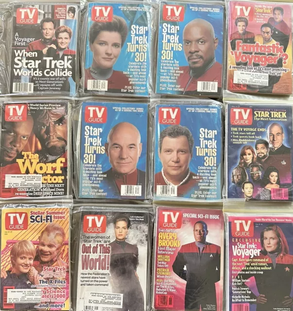 SET OF 12 Star Trek TV Guide Including All 4 30th Anniversary Covers