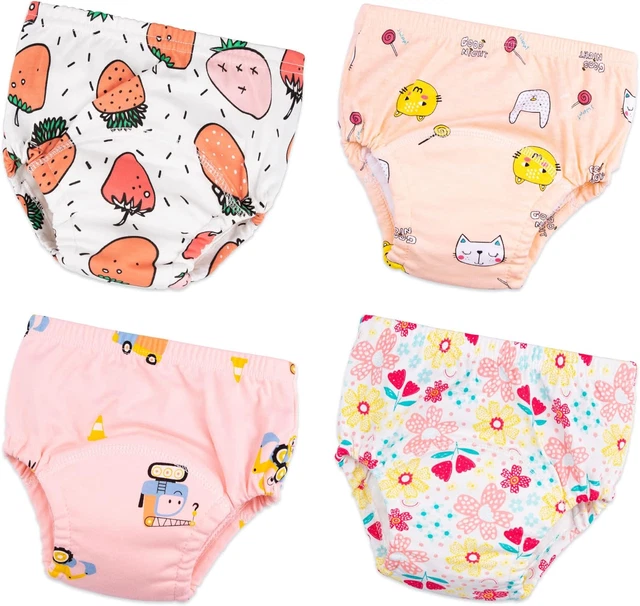 Lot De 4 Sous-Vêtements D'Apprentissage De La Propreté Pour Filles De 2 Ans, 3 A
