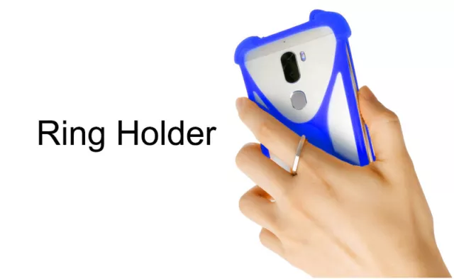 Para Doogee / Ulefone - Smartphone Ring Holder Soft Silicone Bumper Case Cover Skin 3
