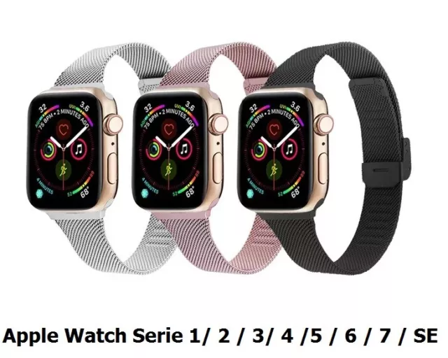 Armband Milanaise Für Apple Watch 1/2/3/4/5/6/7/SE Milanese Edelstahl 38-45mm