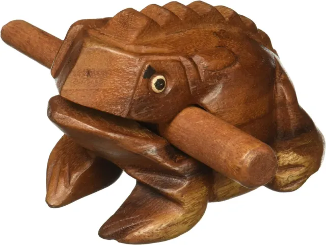 Deluxe Large 4" Wood Frog Guiro Rasp - Percussion Musical Instrument Tone Block