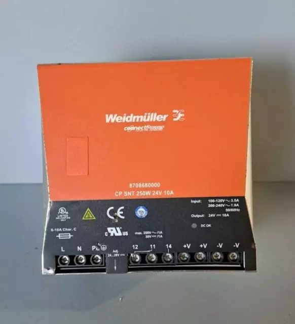 8708680000 - WEIDMULLER - CP SNT 250W 24V 10A / Bloc d'alimentation   USED