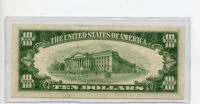 1934 C Ten Dollar Silver Certificate  Free Shipping 2291 2