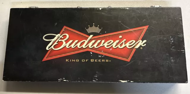 Budweiser Beer World Poker Tour Multicolor Poker Chip Set W/ Heavy Black Case