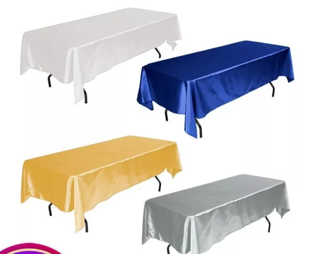 manteles de tela Satin para mesa rectangular fiestas fiesta boda party Quinceañe