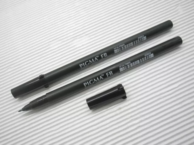 Black X 5 NEW Sakura PIGMA TM Brush Calligraphy with cap for arts (Made in Japan