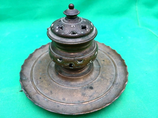 Qiilu Chandeliers En Fer Forgé Bougeoir Forme Ronde En Fer Forgé