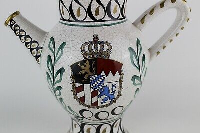 Keramik Krug Bayern Wappen Anton Herr Apotheker Gefäß Dekoration 2