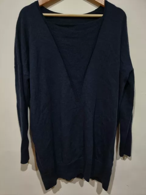 Nikel & Sole Knit Jumper Blue Women's Large Merino Wool (The Ark Clothing Co)