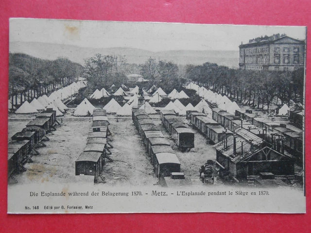 METZ   :   L'Esplanade Pendant le Siège de 1870.