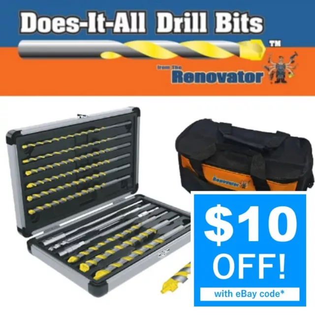 NEW AU THE Renovator Does It All Drill Bits Drill Masonry