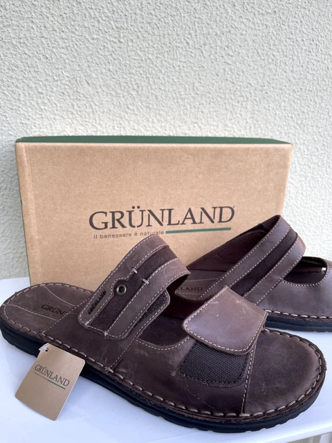 Grunland Ciabatte In Pelle Uomo N.46 Lapo Ci1273-80