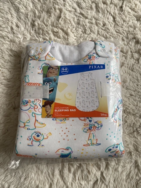 Saco de dormir Disney Pixar Toy Story 100 % algodón 2,5 tog 0-6 meses unisex NUEVO