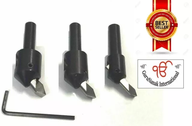 Set of 3 PCS Fly Cutter for Metal Facing On Milling Lathe HSS Bit Machine Tools.