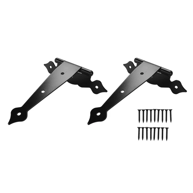 Lot De 4 Charnières Décoratives Factices Pour Porte De Garage - Fer Style Colonial - 12 Pouces