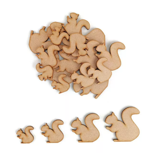 Squirrel MDF Craft Shapes Wooden Blank Forest Wildlife Decoration Embellishment