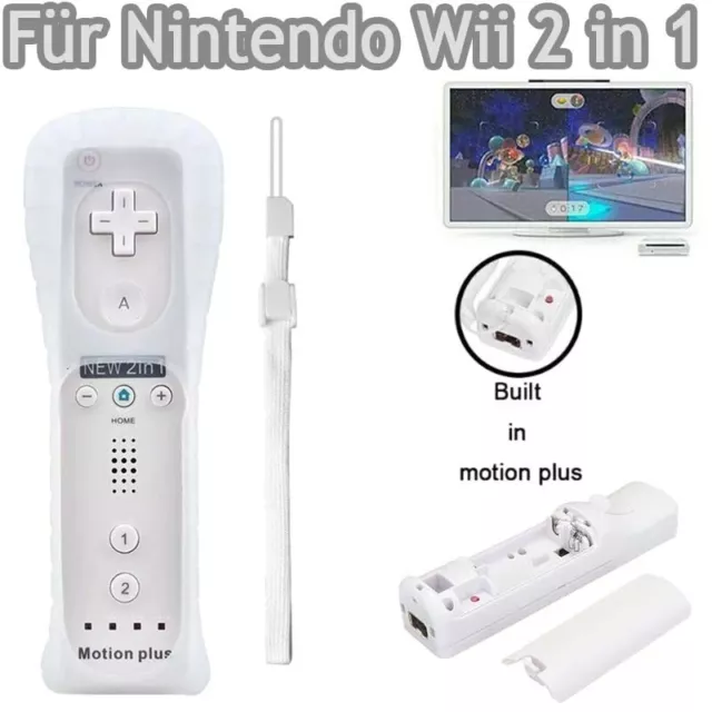 NEU Für Nintendo Wii / Wii U Built in Motion Plus Remote Controller + Case Weiß