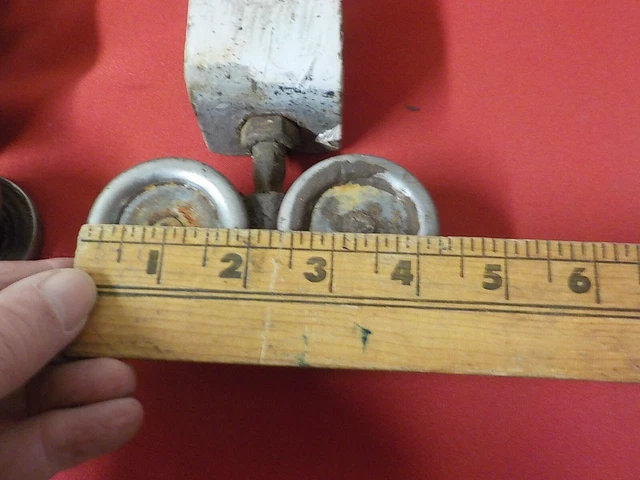 2 Antique  Barn Door Pulley Hanger  /  Roller Cast Iron 2