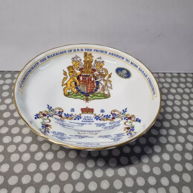 Aynsley Fine Bone China Bon Bon Dish. Prince Andrew & Sarah Wedding 1986