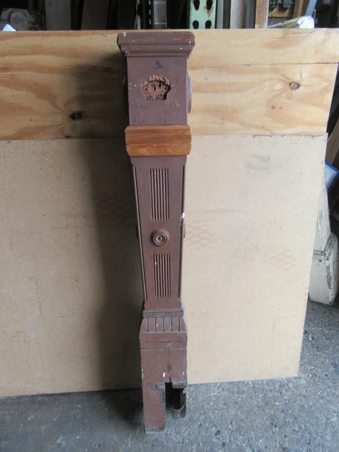 ~ Antique Carved Oak Newel Post ~ 47.5 Inches Tall ~  Architectural Salvage ~ 5