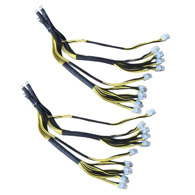 2X 1200W 1600W Output Wire  10 Pin PCIE Powers Connector for Bitmain6186