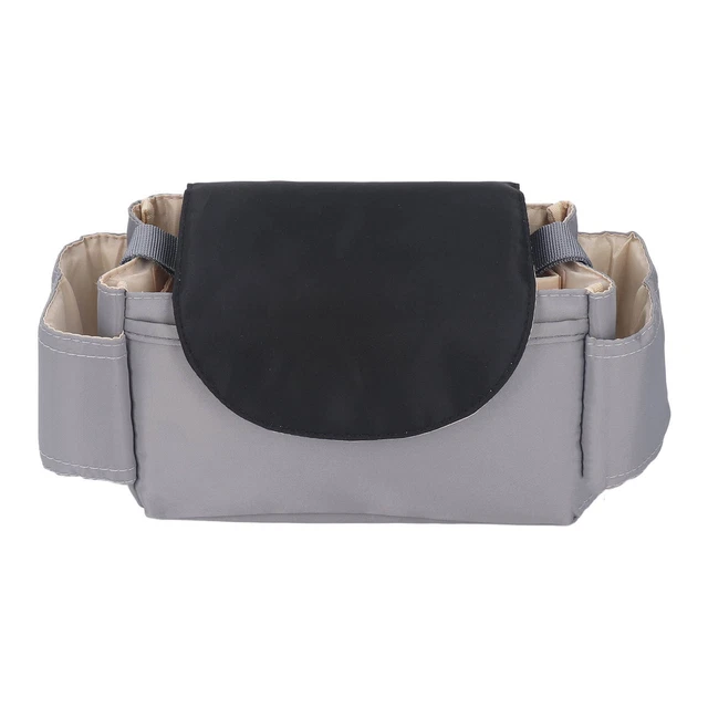 (Elegant Grey)Baby Stroller Storage Bag Durable Baby Stroller Hanging Bag For