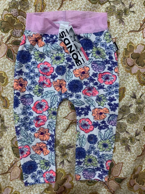 Bonds Size 1 Girls Floral Leggings BNWT