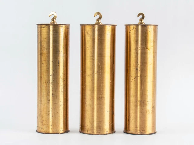 Jacques 9 tube grandfather clock set of 3 original weights only @ 1920s Original