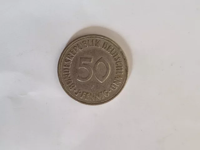 50 Pfennig 1950 F, Guter Zustand aus Umlauf Ohne Zertivikat Selten Sehr Schön