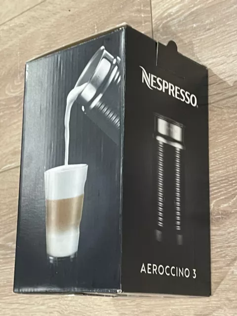 Nespresso Aeroccino 3 Milk Frother Black Brand New Boxed Unopened - Uk Plug