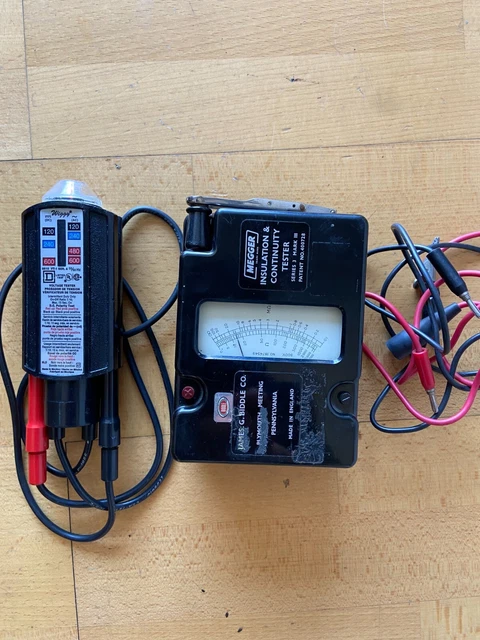   Megger Insulation Tester& Megohmmeter Vintage with other items